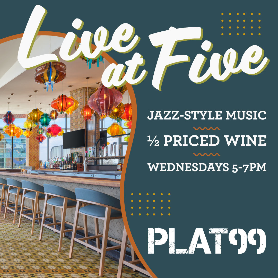 a bar with chairs and colorful lanterns