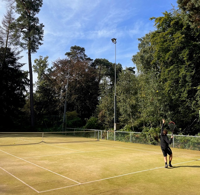 a person playing tennis