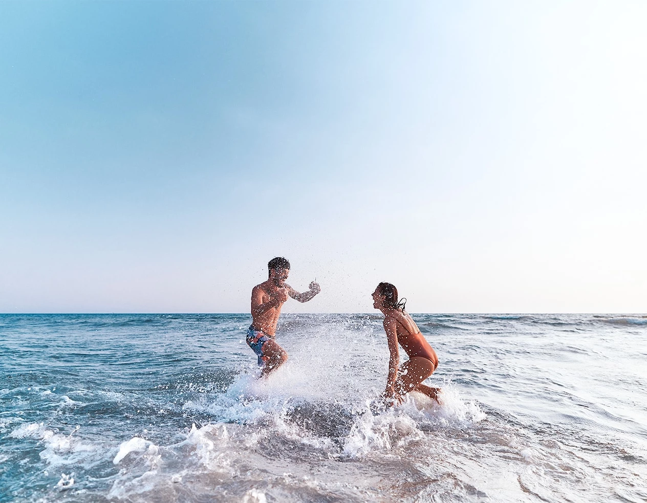 two people in the water