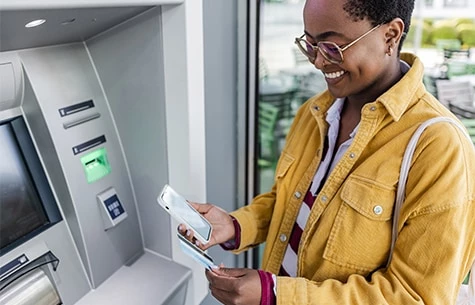 a man holding a phone