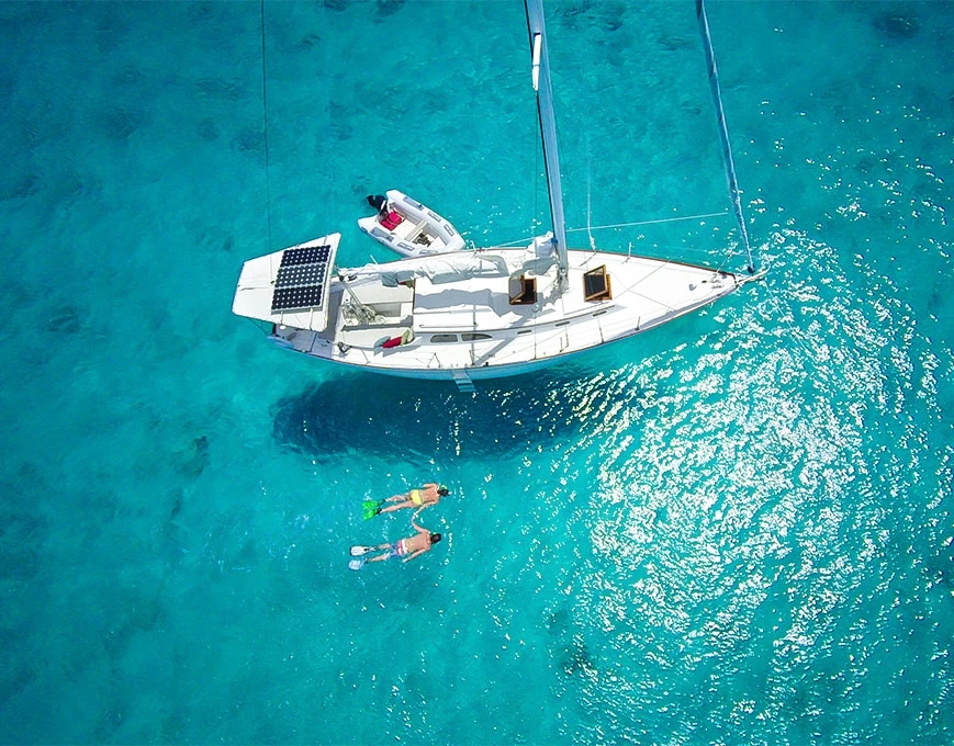 a boat in the water