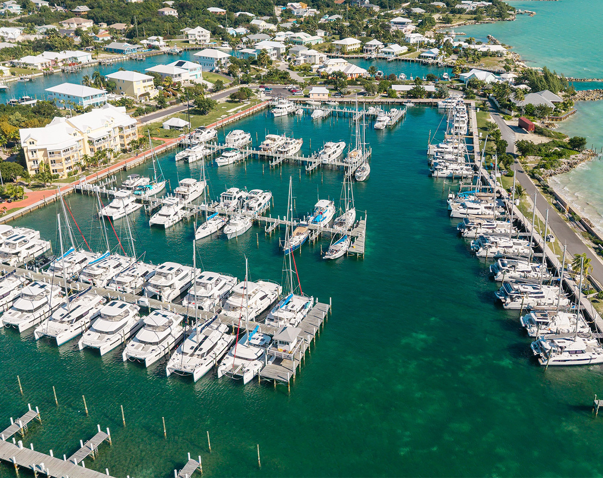 a marina with many boats