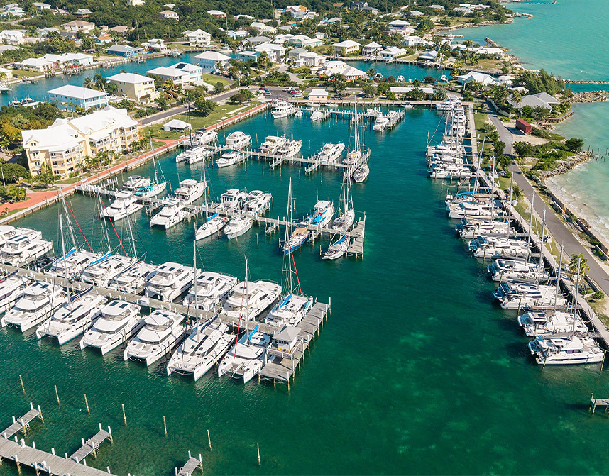 a marina with many boats
