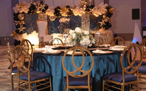 a table set for a party