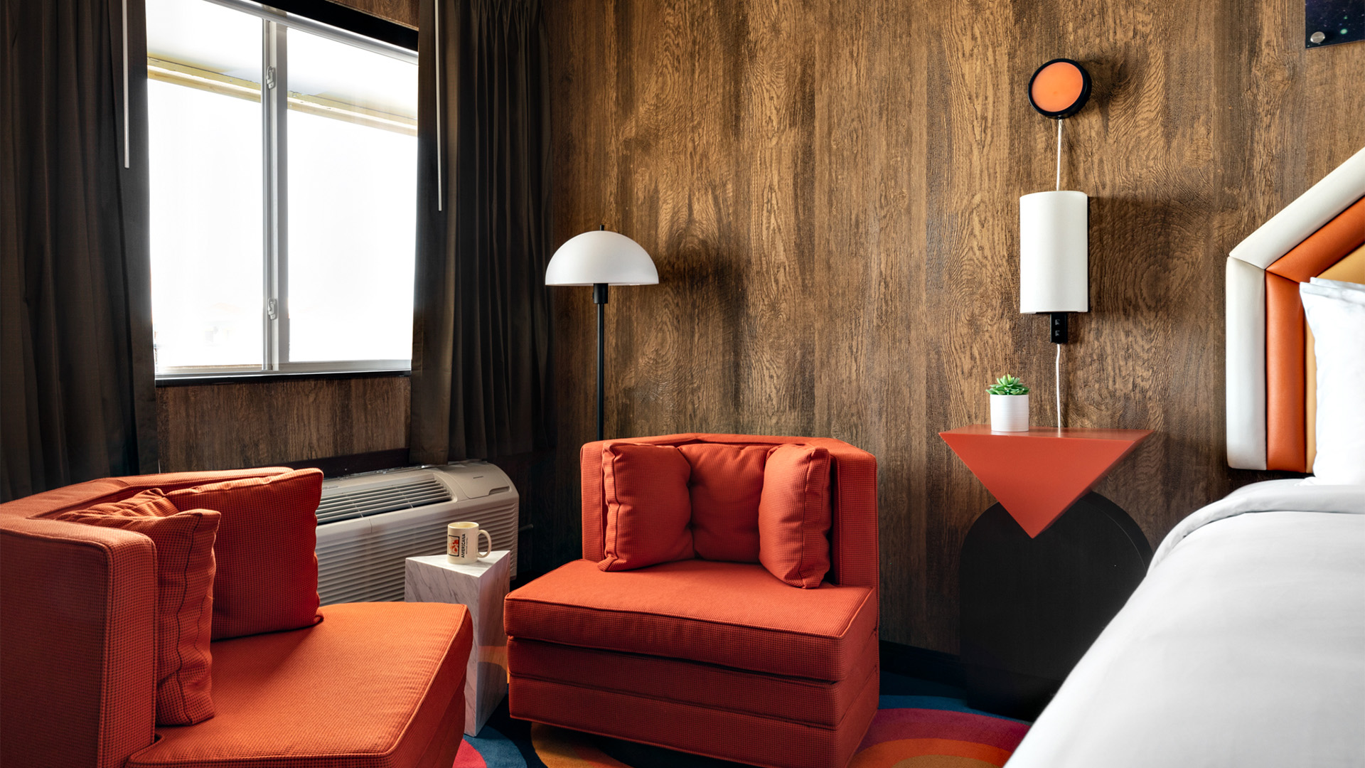 a room with a bed and a couch