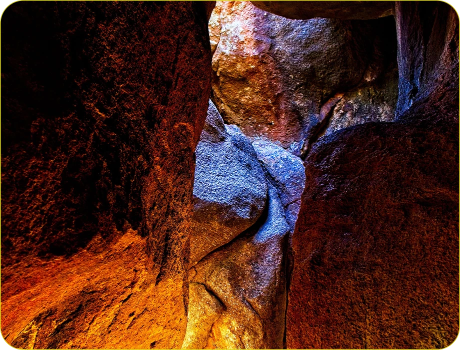 a rock formations in a cave