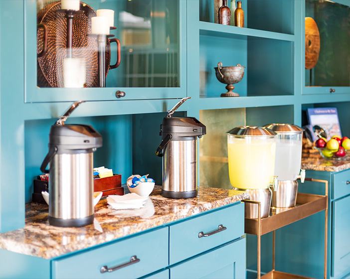 a coffee maker on a counter