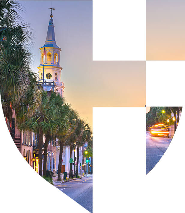 charleston historic downtown view
