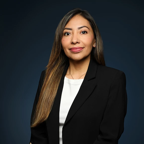 a woman in a black suit