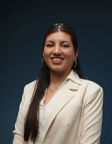 a woman smiling at camera