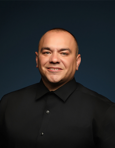 a man in a black shirt