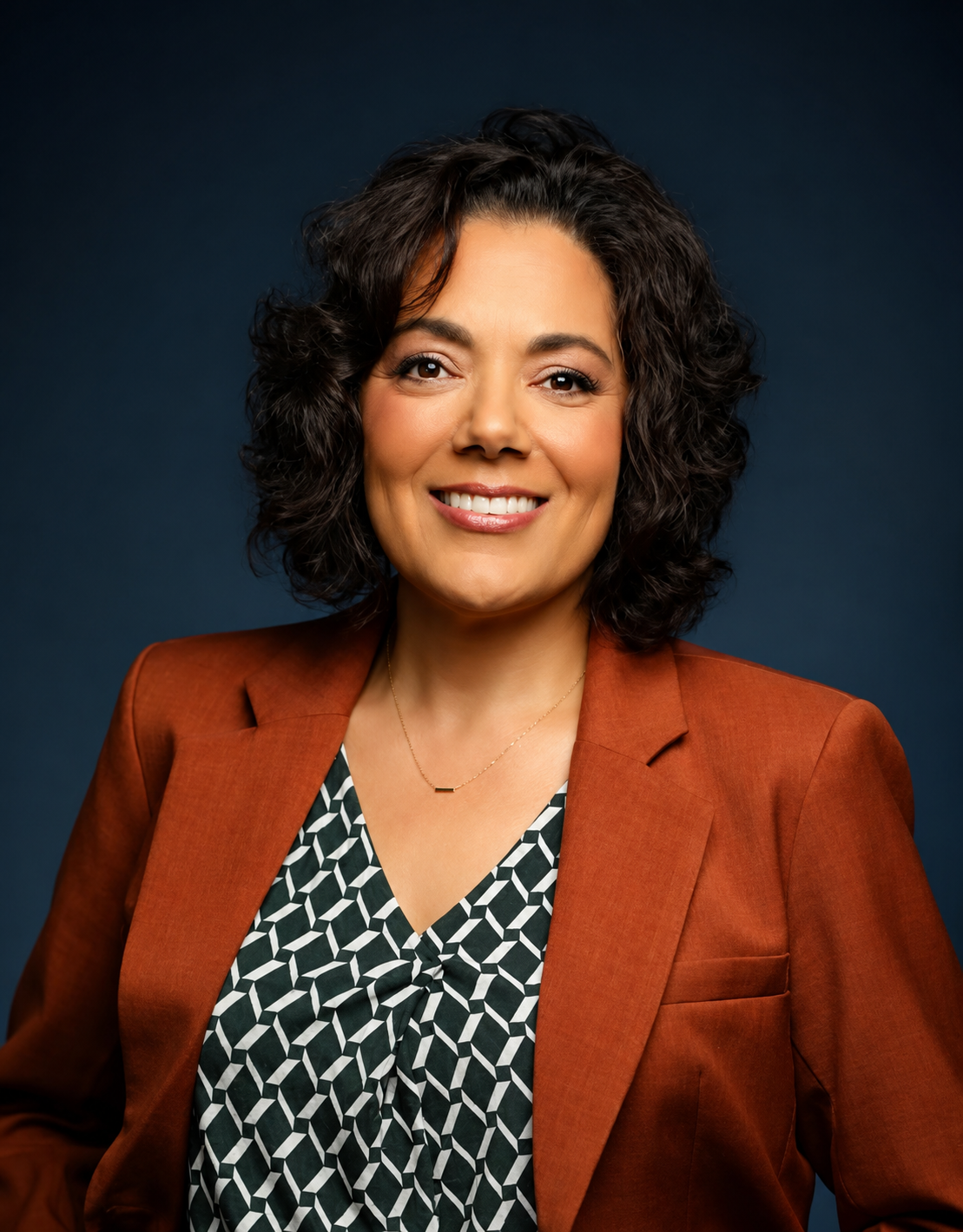 a woman smiling at camera