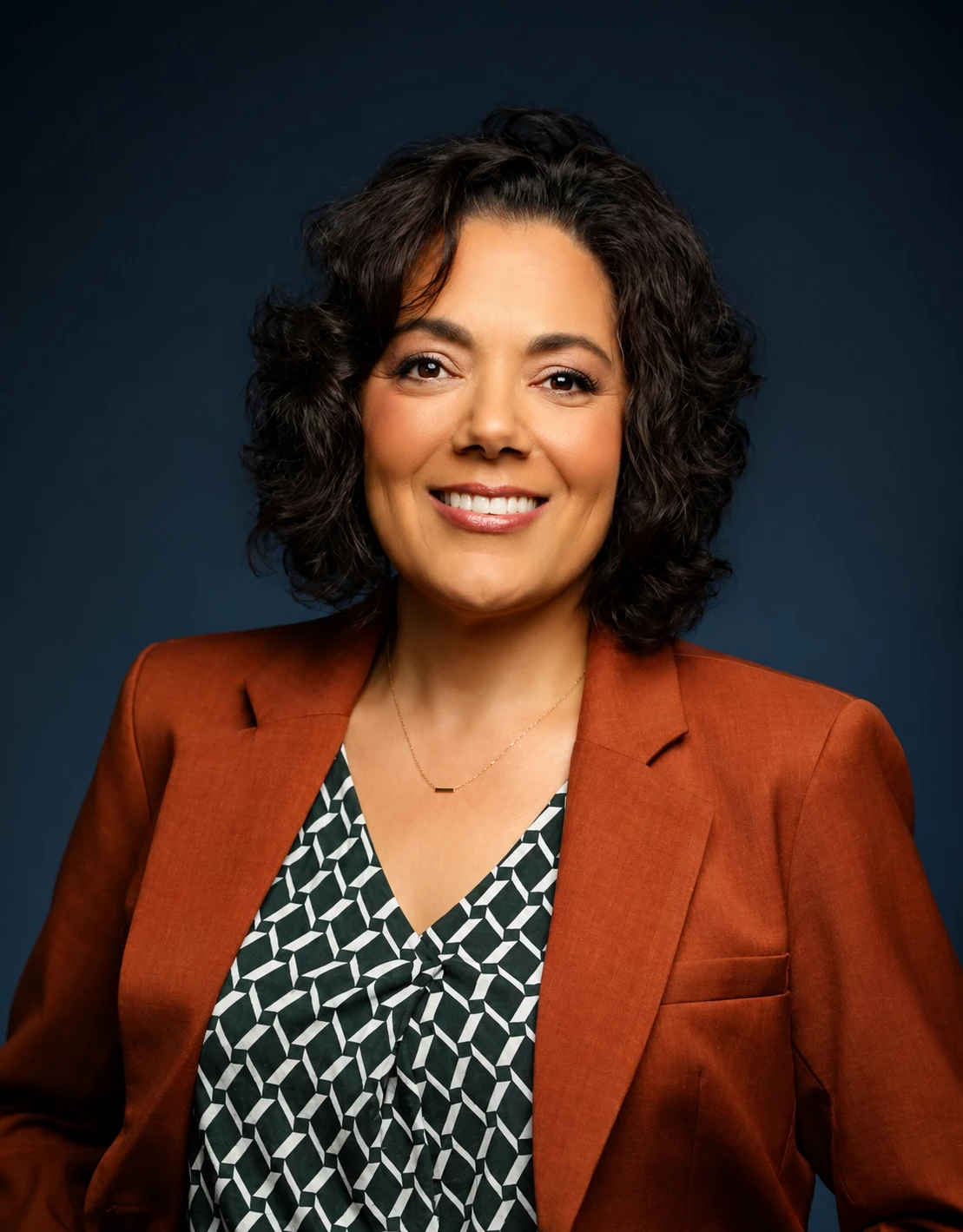 a woman smiling at camera