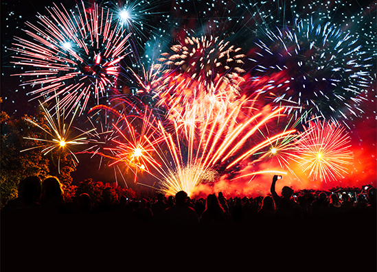 fireworks in the sky