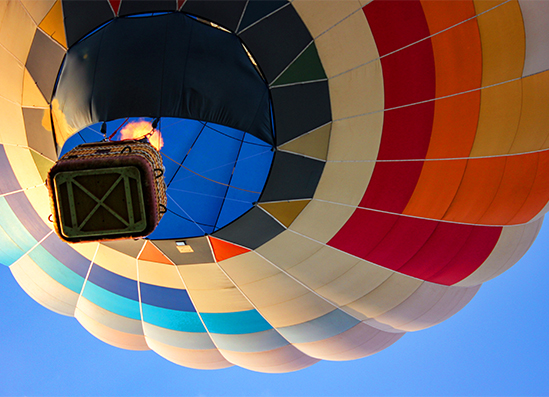 a hot air balloon in the sky