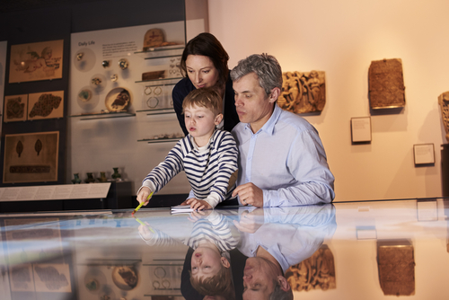 family at museum