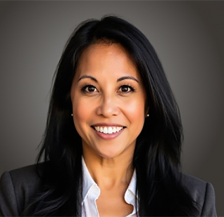 a woman with long black hair