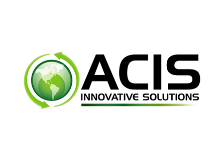 a logo with a globe and arrows