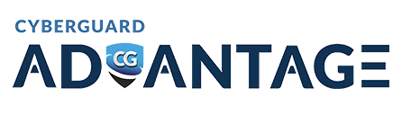 a blue and black logo