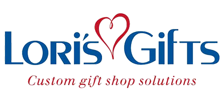 a blue and red text with a heart