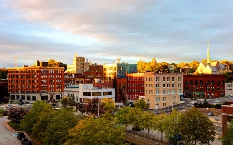 view of bangor city skyline
