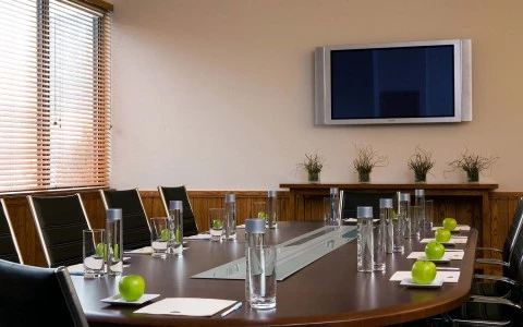 view of a smaller meeting venue space set up for business meeting