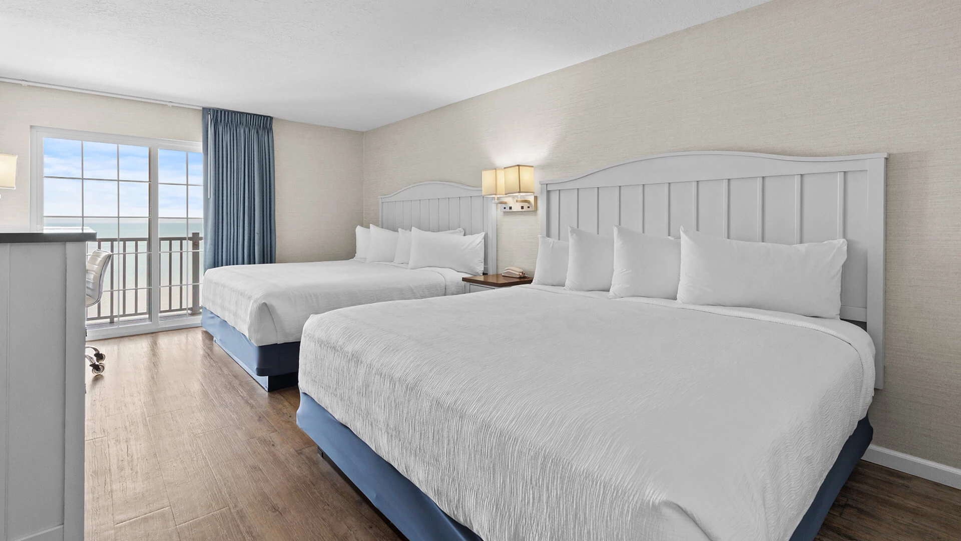 a room with two beds