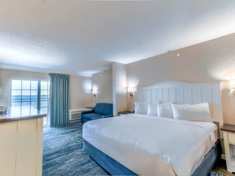a room with a bed and a couch