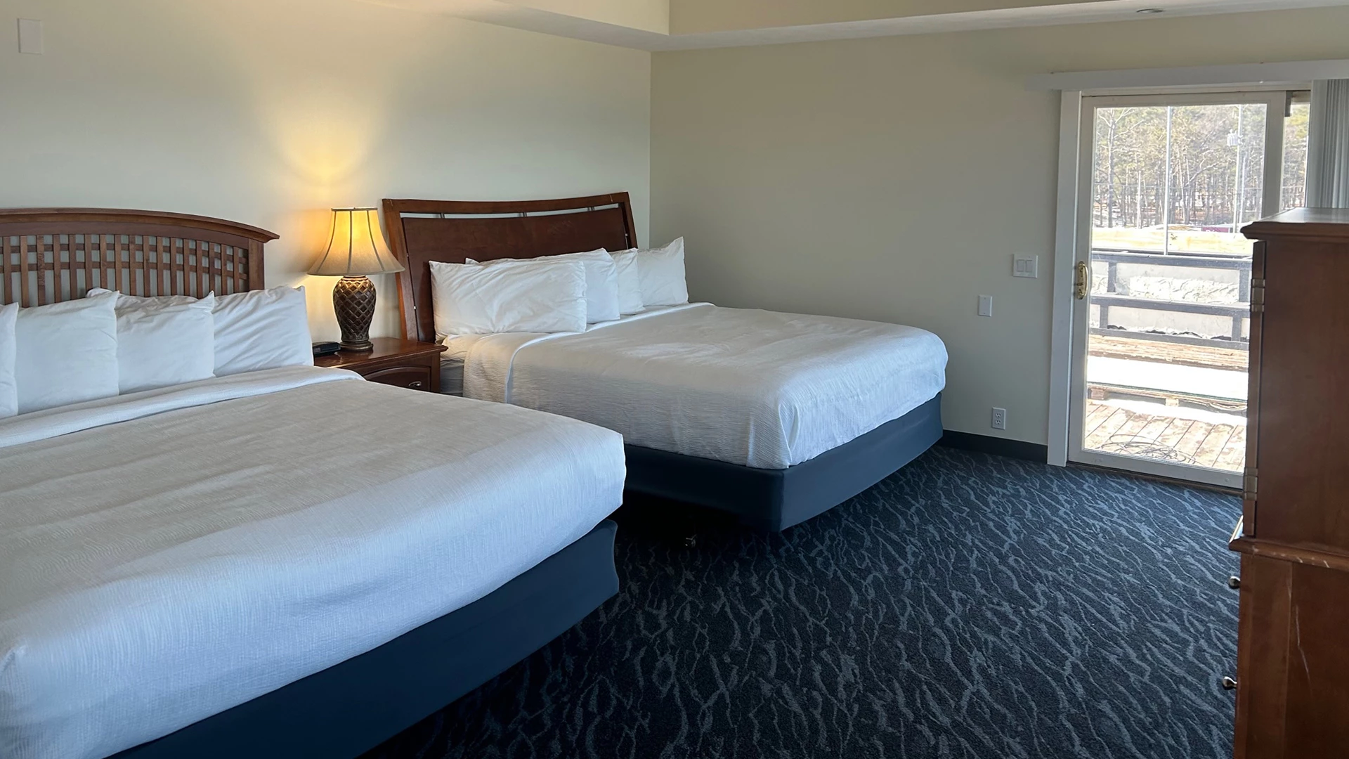 a room with two beds