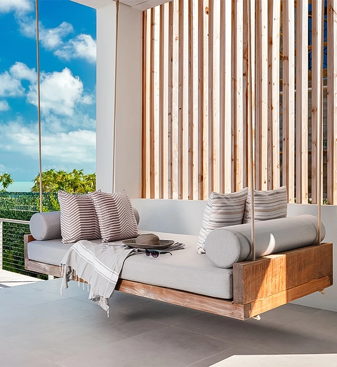 a couch with pillows and pillows