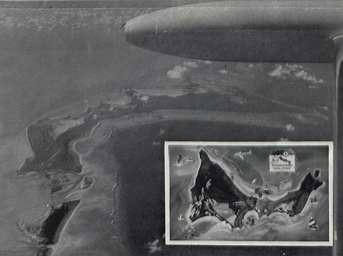 an blimp above a map