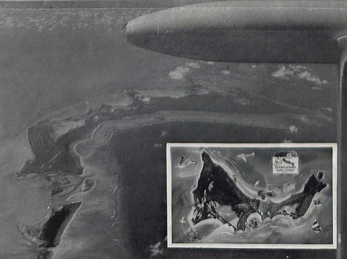 an blimp above a map