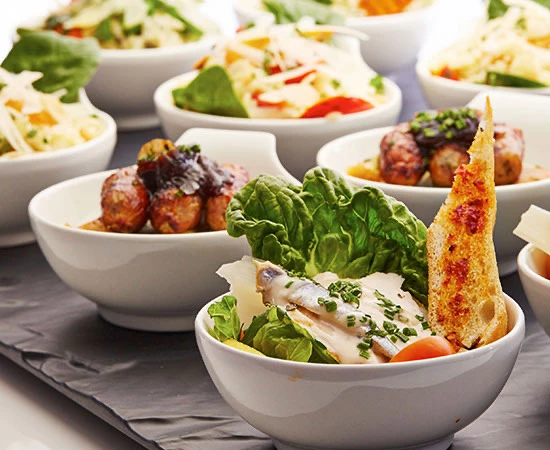 a table full of food