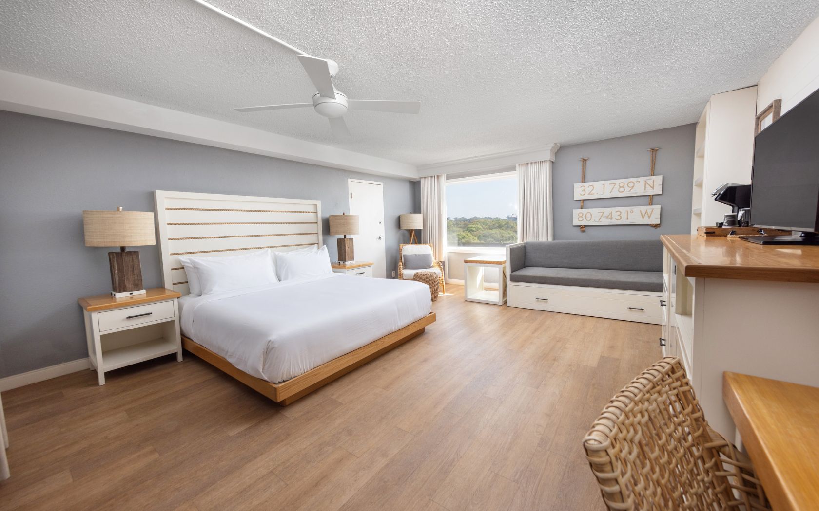 a room with a bed and a couch