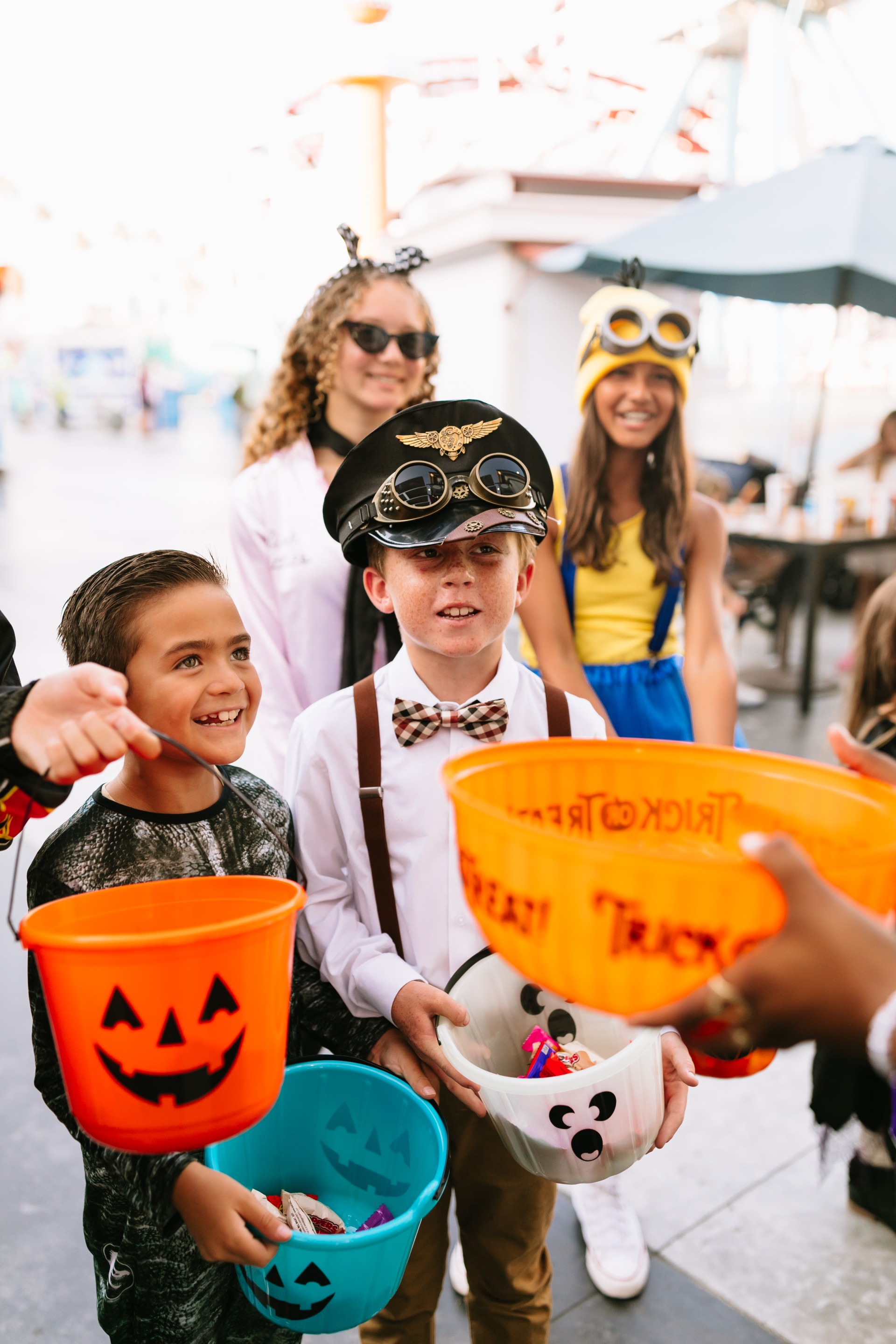 a group of kids wearing costumes