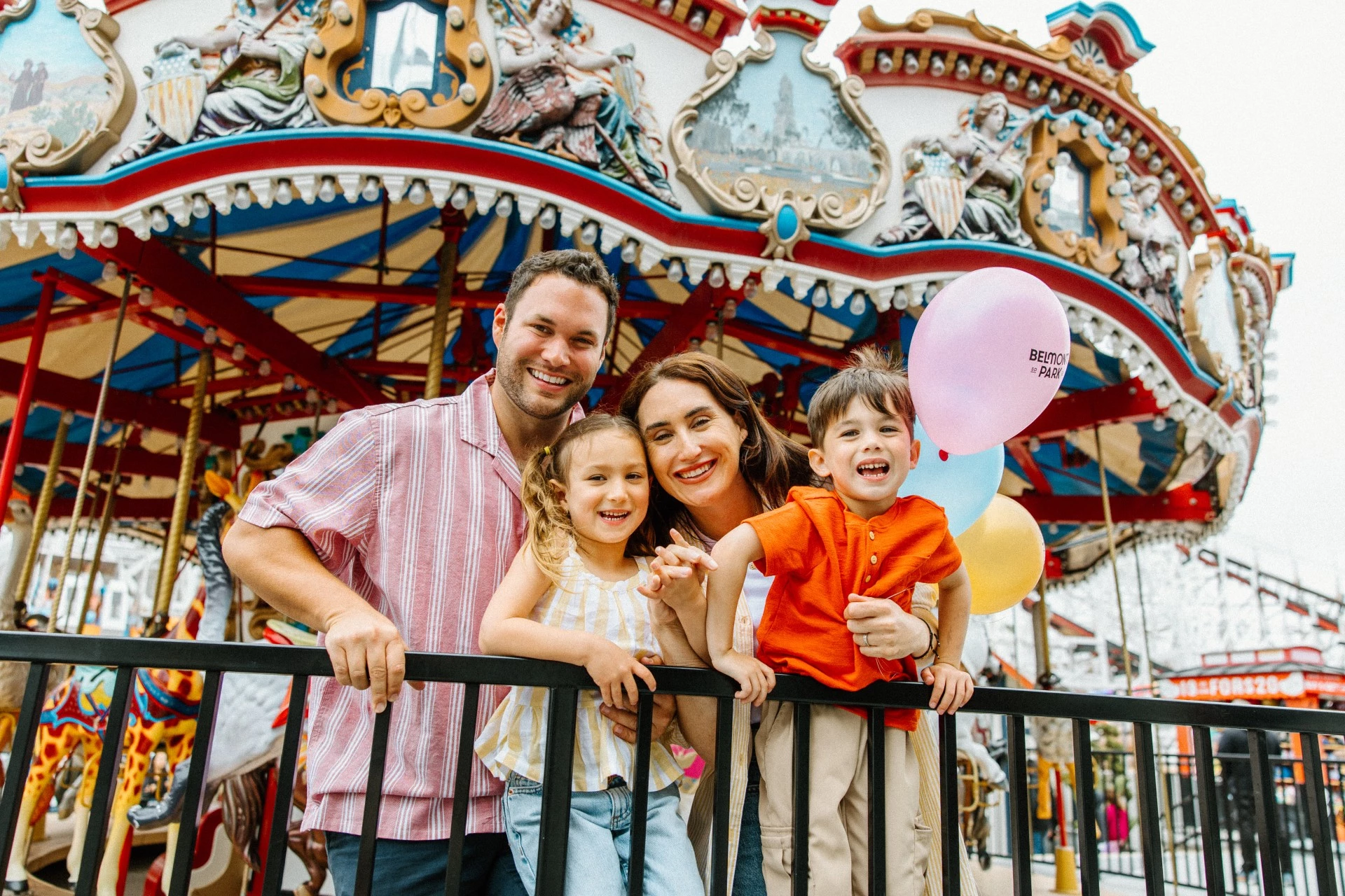 a family posing for a picture