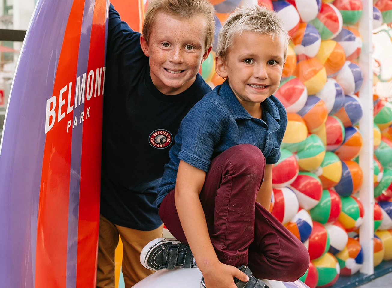 two boys posing for a picture