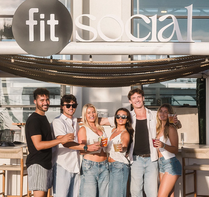 a group of people posing for a photo