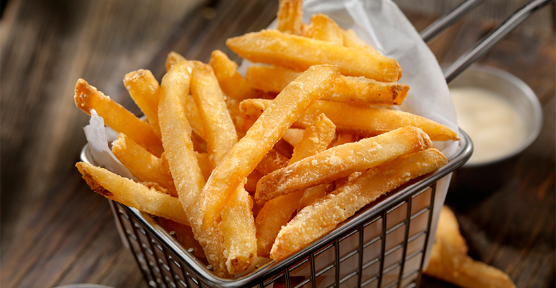 a basket of french fries