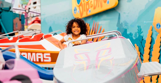 a girl in a ride