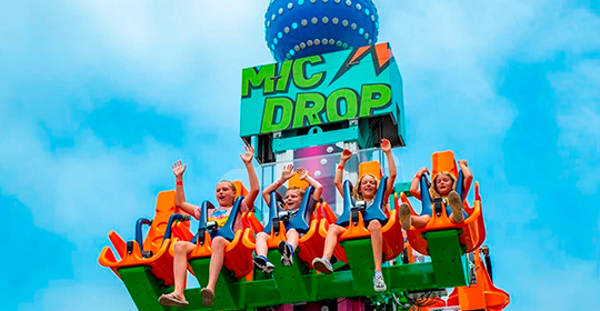a group of kids on a roller coaster
