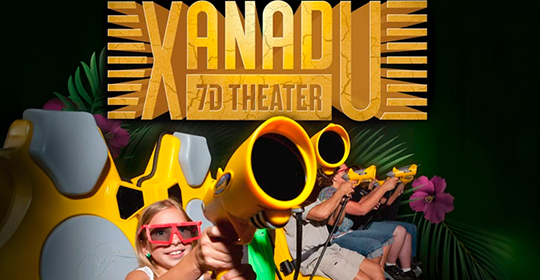 a group of people in glasses holding toy guns