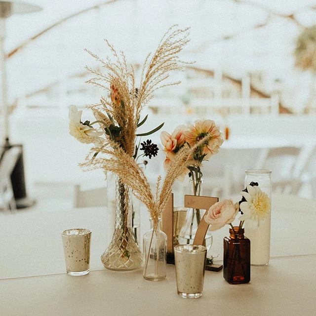a vase with flowers