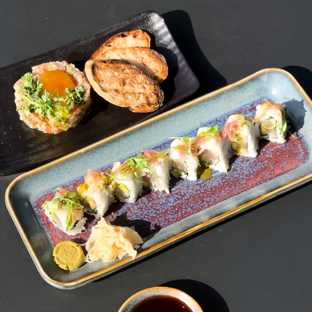 a plate of food on a table