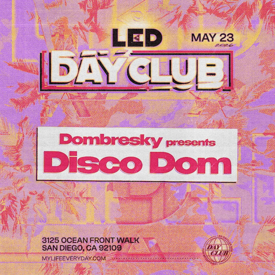 a purple and white poster