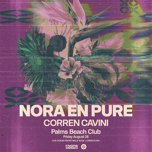 a poster with flowers and text