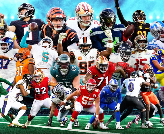 a group of football players