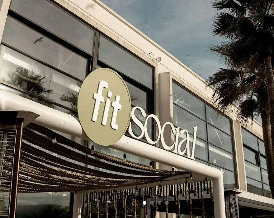 a sign that says Fit Social