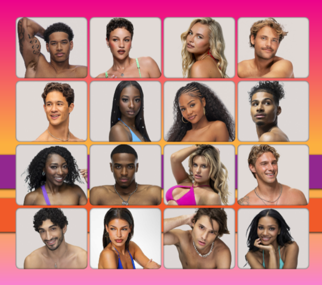a collage of people posing for the camera