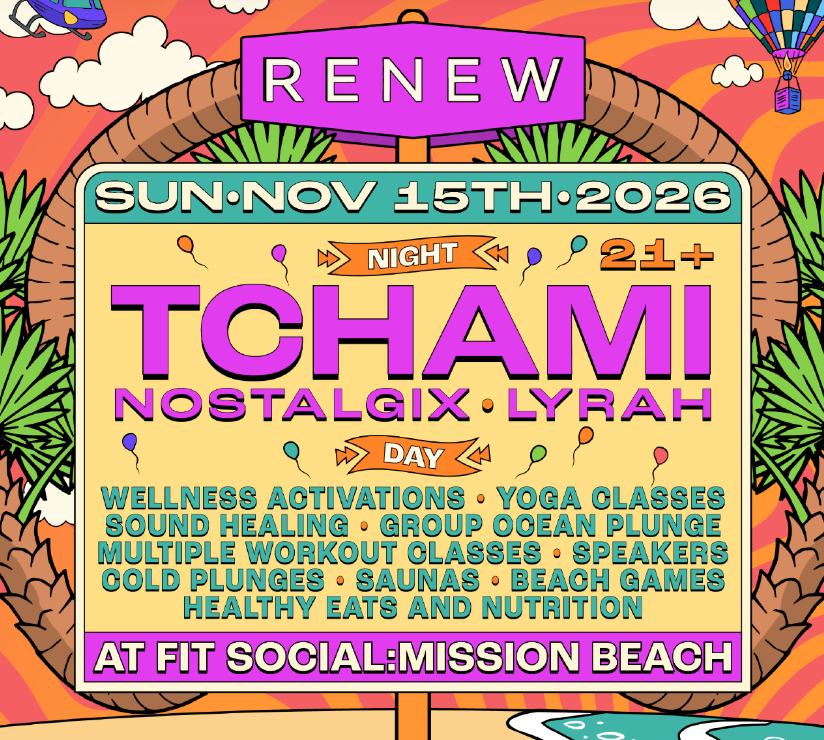 a poster with text and images advertising the RENEW FESTIVAL AT FIT SOCIAL